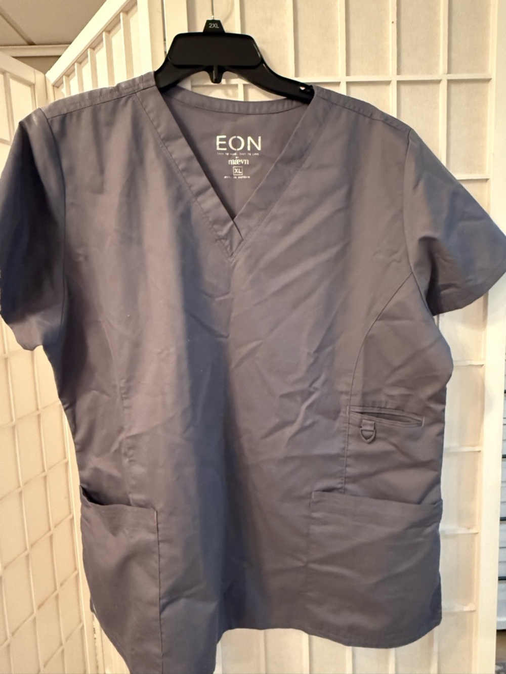 Women's V-Neck Scrub Top in Slate Gray